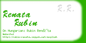 renata rubin business card